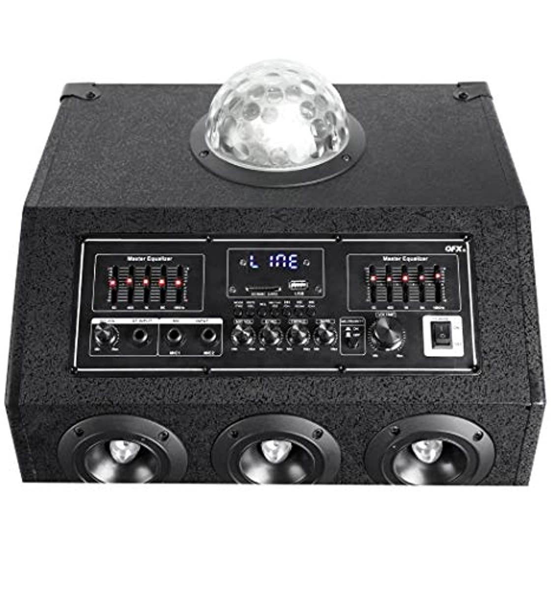 QFX SBX-412207BTRD Bluetooth Speaker with Built-in Amplifier