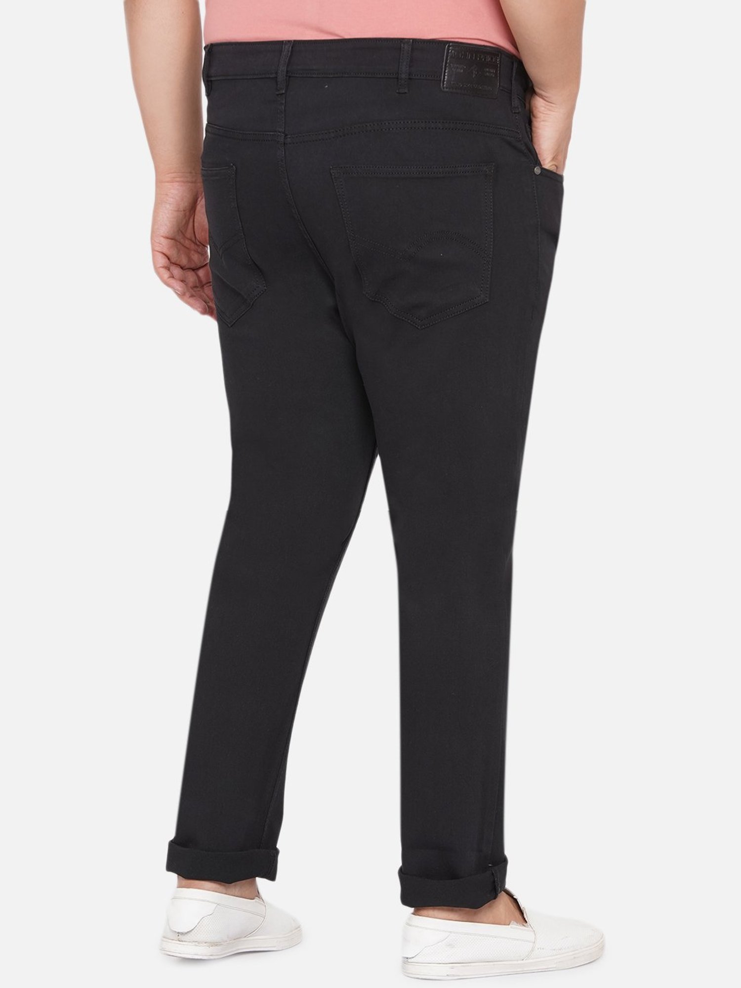 John Pride Black Regular Fit Plus Size Jeans