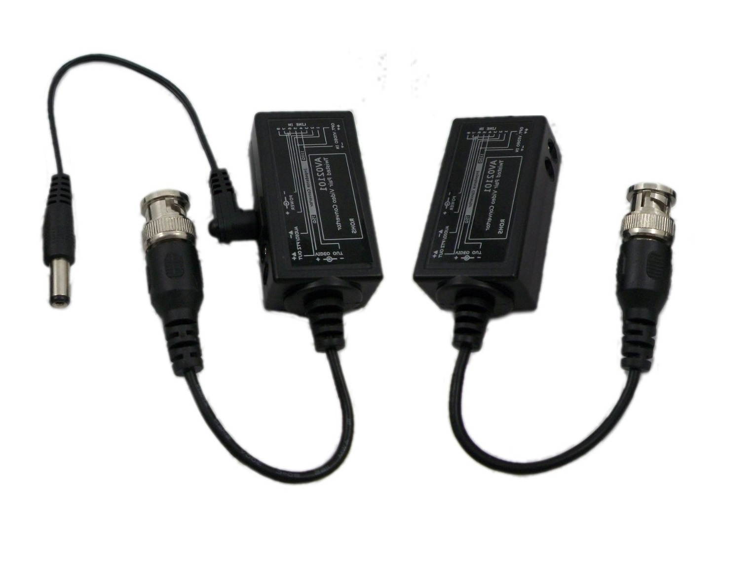 WennoW 4 Pair ( 8 Packs ) RJ-45 to BNC Converter