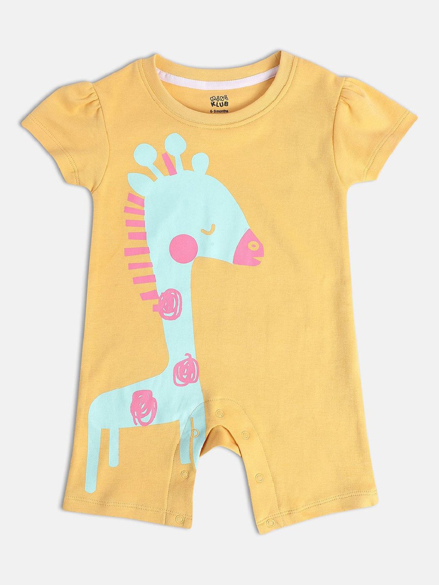 Berrytree Organic Kids Black Cotton Animals Print Rompers