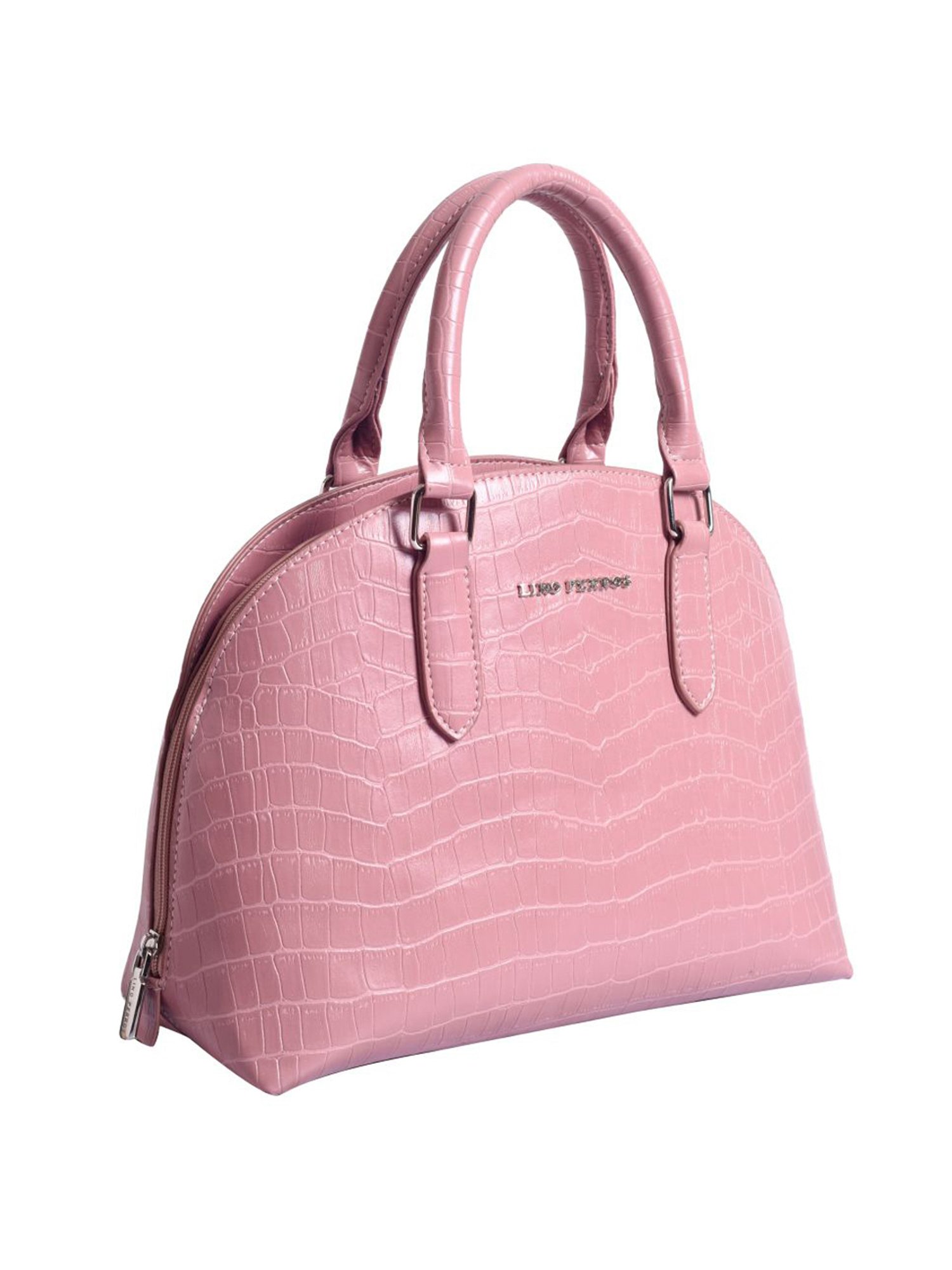 Lino Perros Peach Textured Medium Handbag