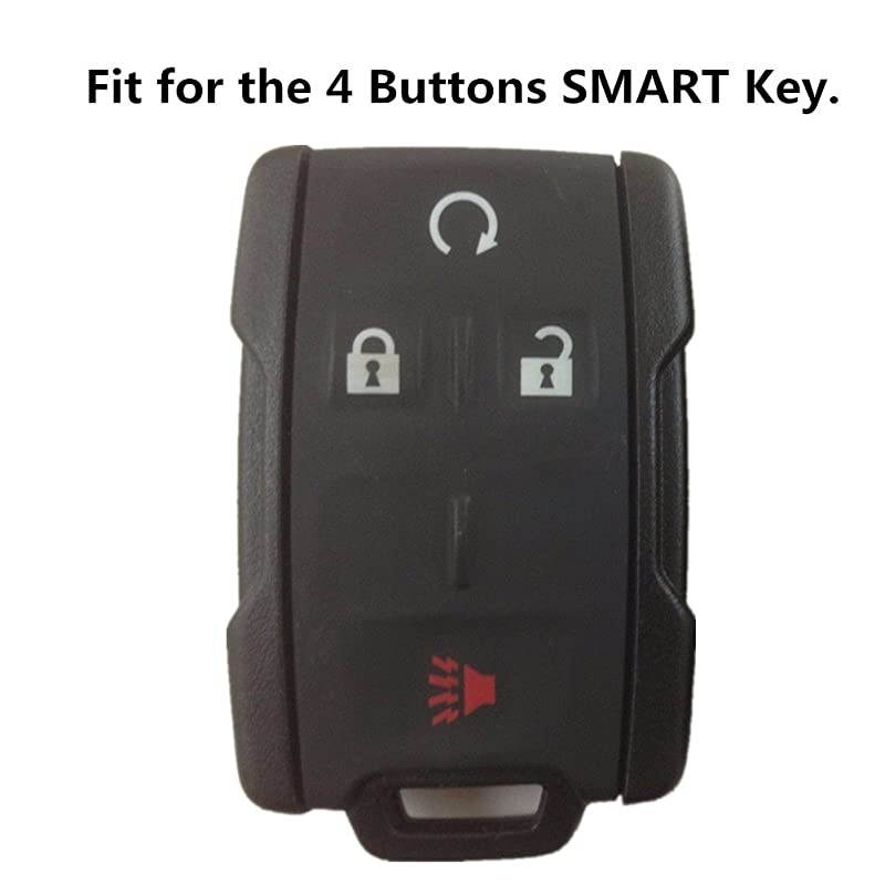 Rubber Key Fob Case Covers Keyless Remote Jacket Skin Protector for Silverado