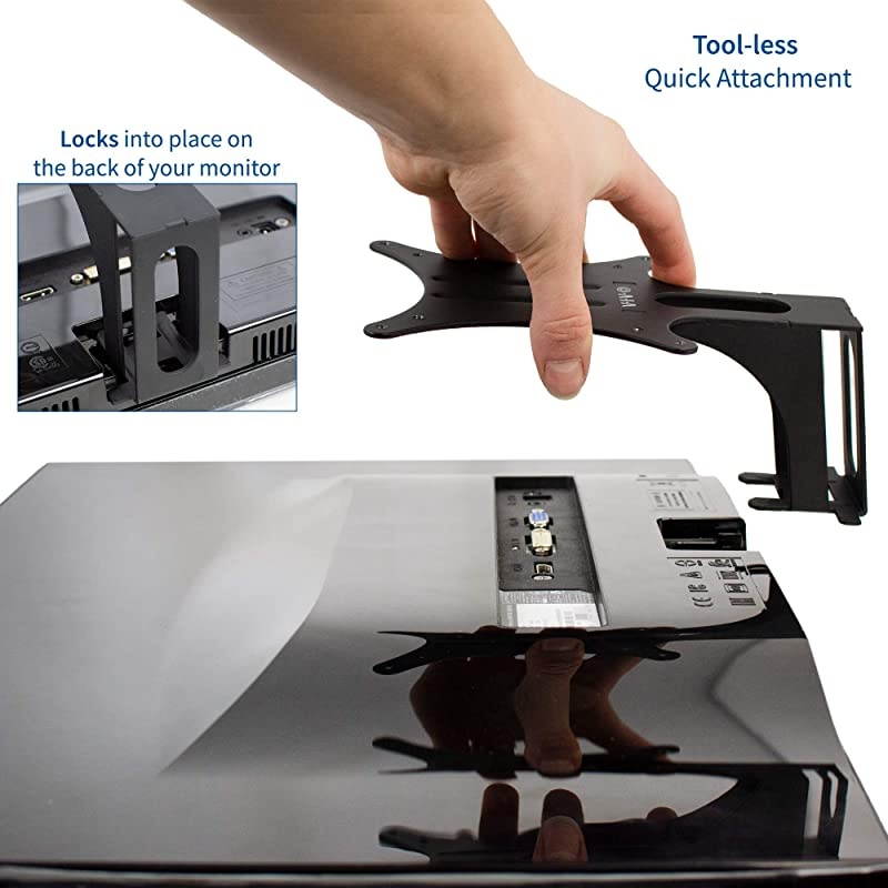 Quick Attach VESA Adapter Plate Designed for Acer and Viewsonic Monitors Including R240HY bidx SB220Q RT240Y R221Q RT270 G227HQL VX2276smhd and More | VESA up to 100x100 MOUNTAR240H