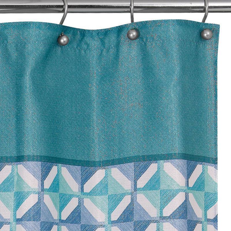 Grid Overlap Shower Curtain Blue - Allure Home Creation