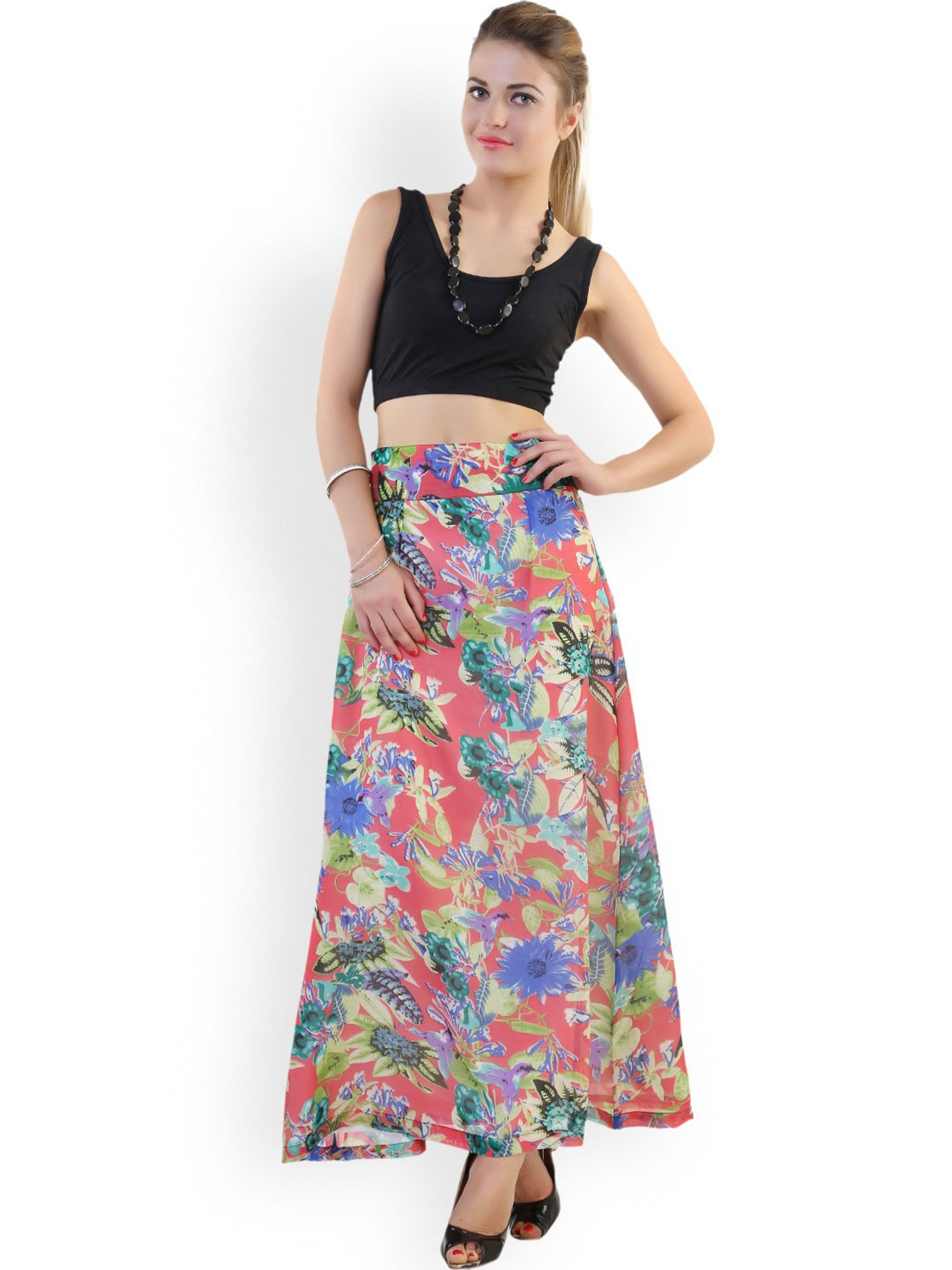 Belle Fille Multicolor Printed Skirt