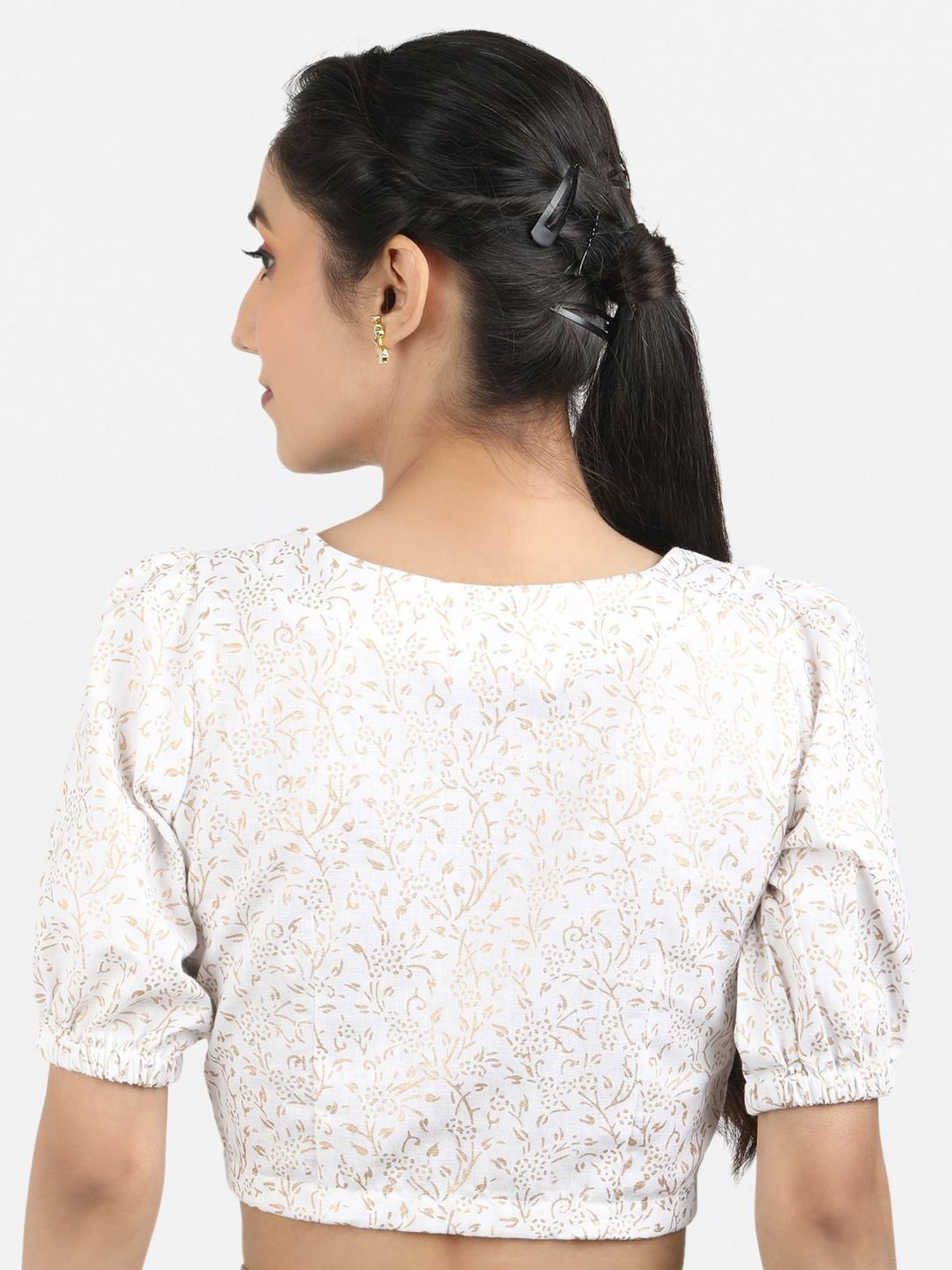 Salwar Studio Red Textured Blouse