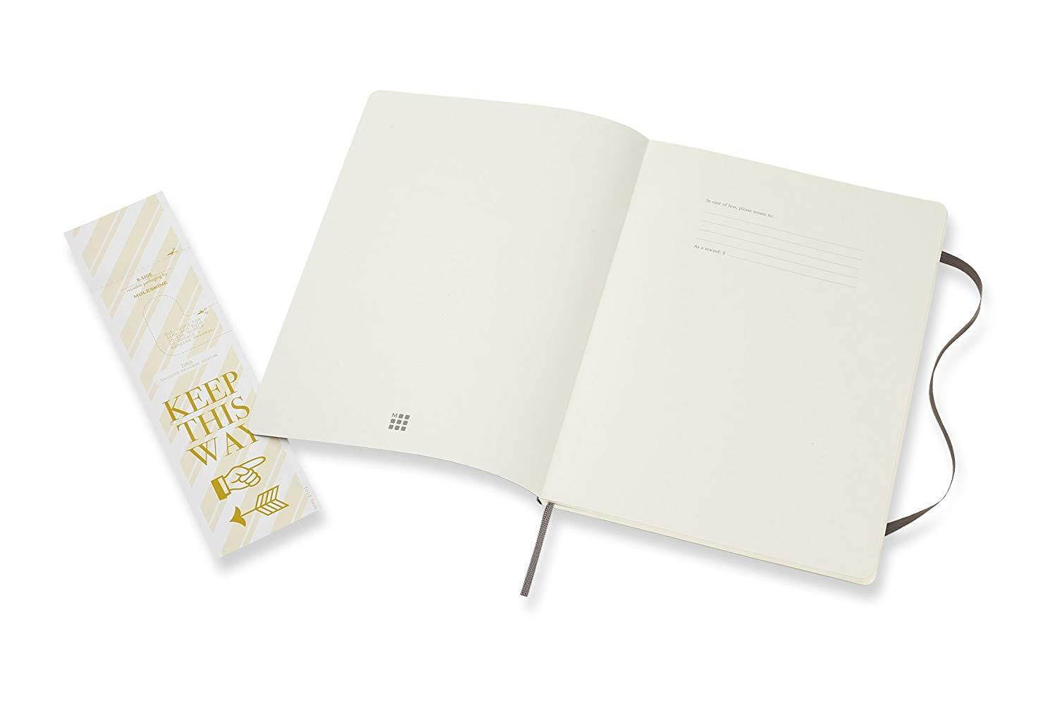 Moleskine Classic Notebook, Extra Large, Plain, Brown Earth, Soft Cover (7.5 x 9.75)