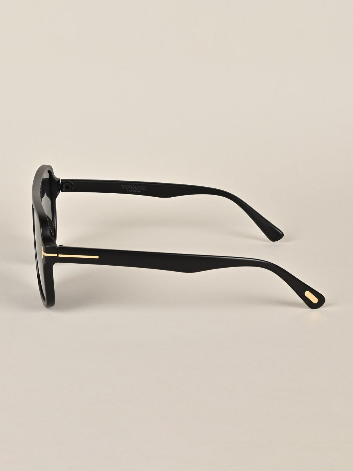 Voyage Black Wayfarer UV Protection Unisex Sunglasses