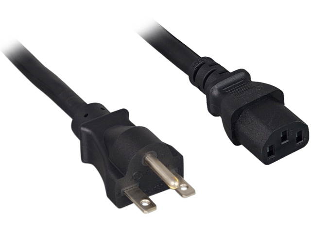 Nippon Labs 14 AWG AC Power Cord NEMA 6-15P to C13, SJT, 15A/250V, NEMA 6-15P to IEC-60320-C13, Black 10 ft. Power Cable