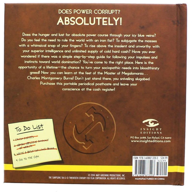 Nerd Block The Simpsons: C. Montgomery Burns' Handbook of World Domination