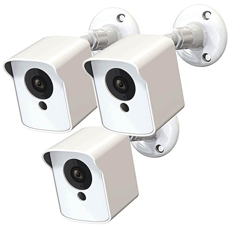 Cam Outdoor Mount Upgraded Protective Cover and 360 Degree Adjustable Wall Mount for Cam V2 Indoor Outdoor Home Security Camera White 3 Pack