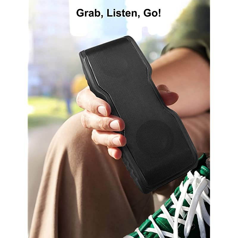 Sport II Portable Outdoors Wireless Bluetooth Speakers Waterproof IPX7, 20W Bass Sound, 15H Playtime, Stereo Pairing, Travel Home Party Black