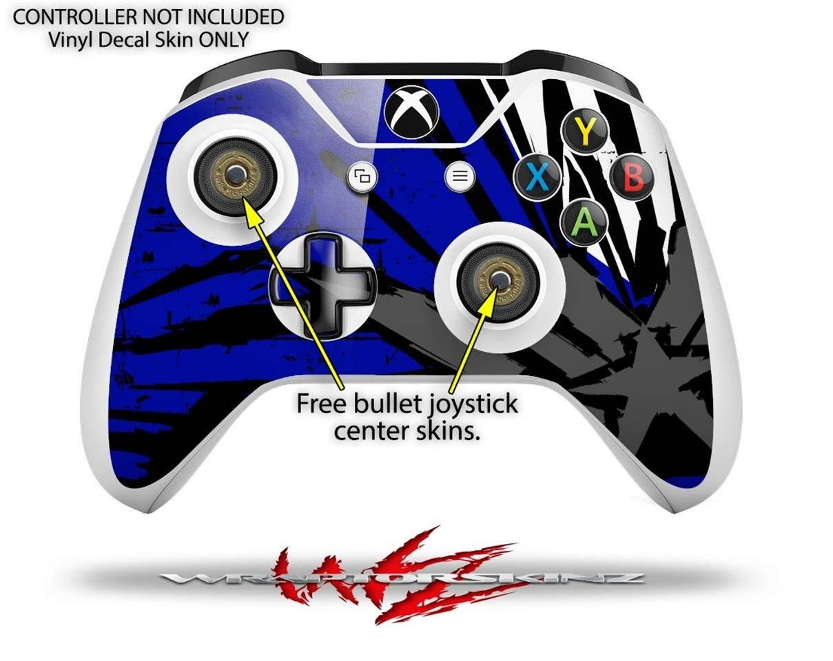 Baja 0040 Blue Royal - Decal Style Skin Set fits XBOX One S Console and 2 Controllers (XBOX SYSTEM SOLD SEPARATELY)