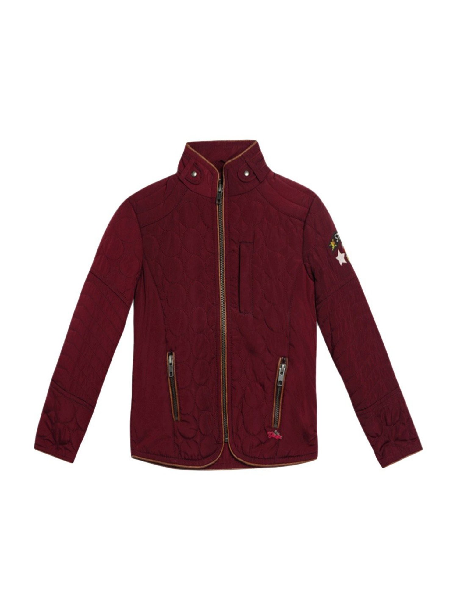 Blue Giraffe Kids Maroon Regular Fit Jacket
