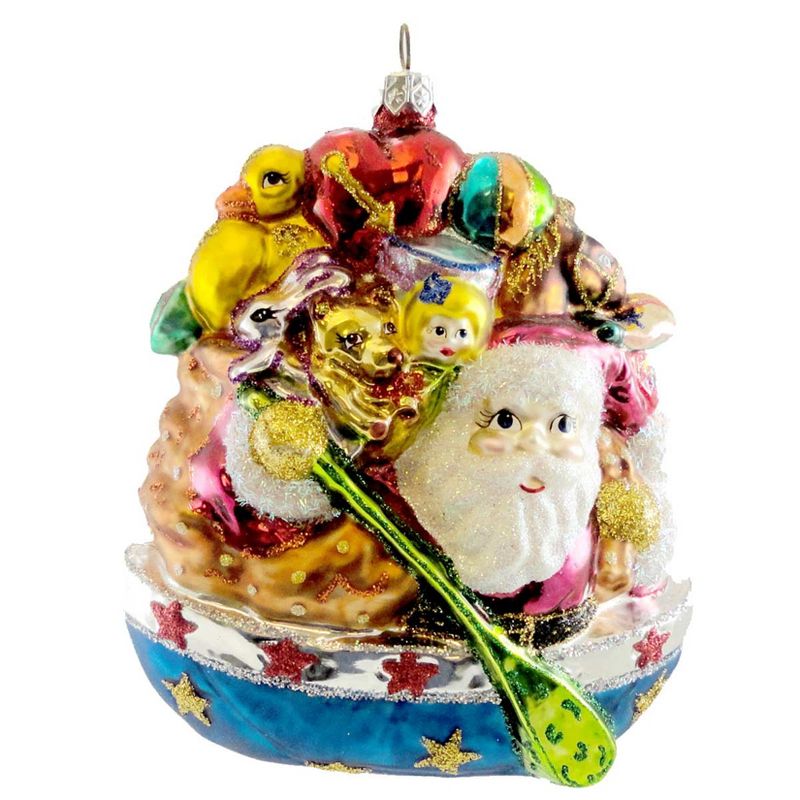 Larry Fraga Across The Bay Ornament Christmas Boat Santa  -  Tree Ornaments