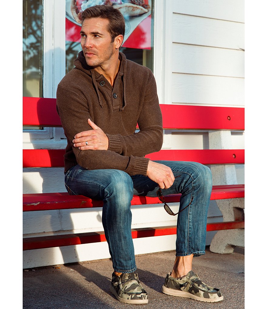 Hey Dude Men's Wally Camouflage Washable Canvas Shoes