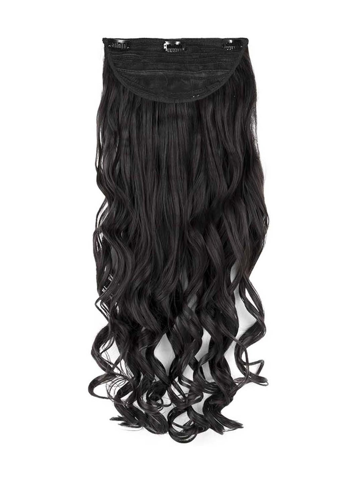 Streak Street Clip-In 30 Inch Beach Wavy Natural Black Hair Extensions