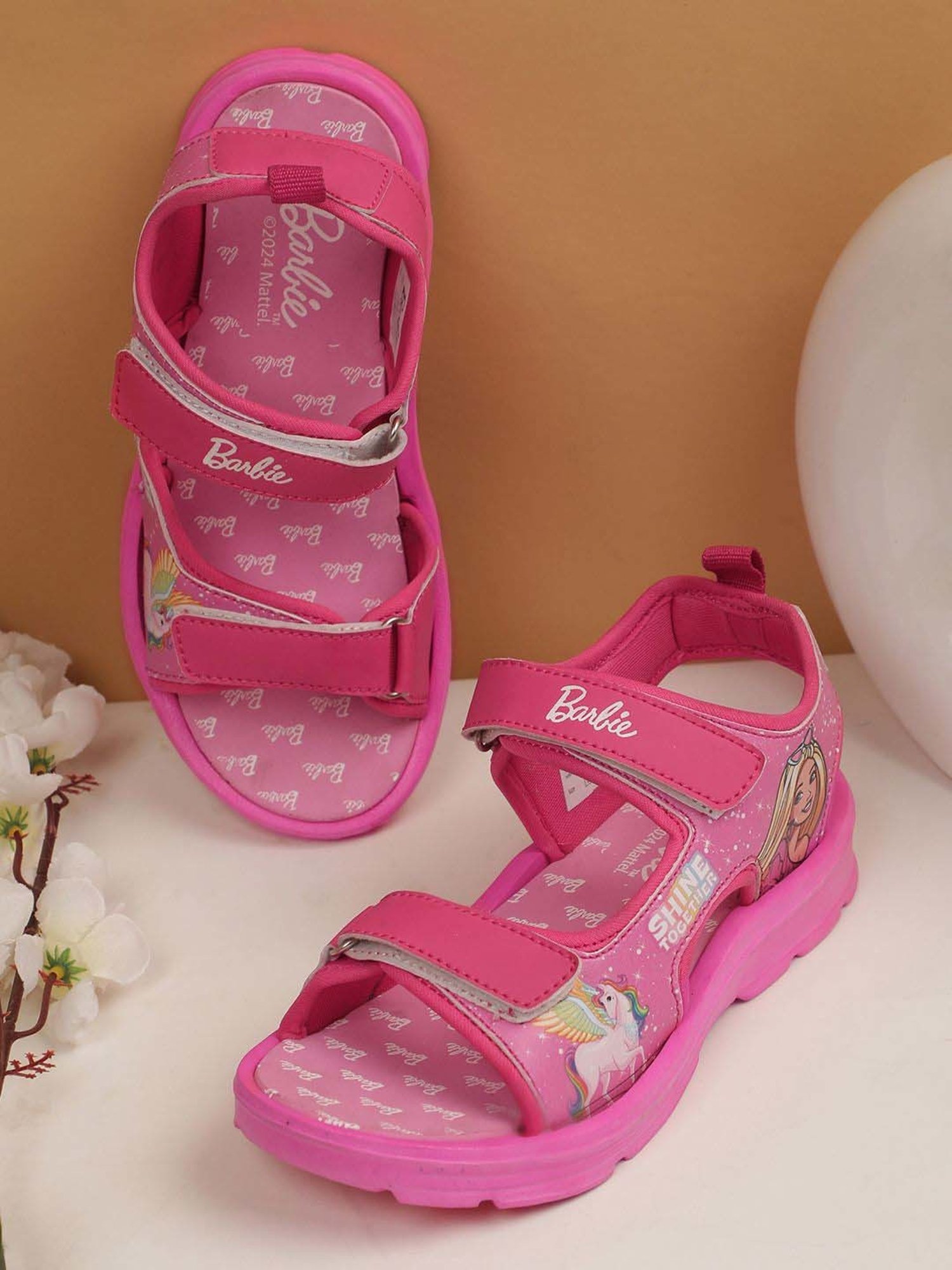 Passion Petals Kids Pink Sling Back Clogs