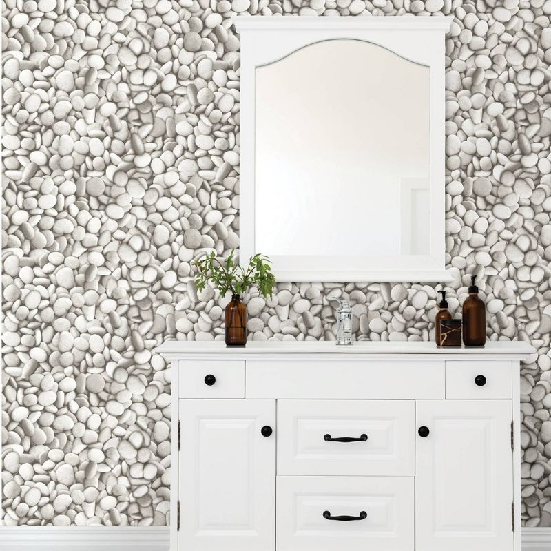 Brewster River Stones Peel & Stick Wallpaper