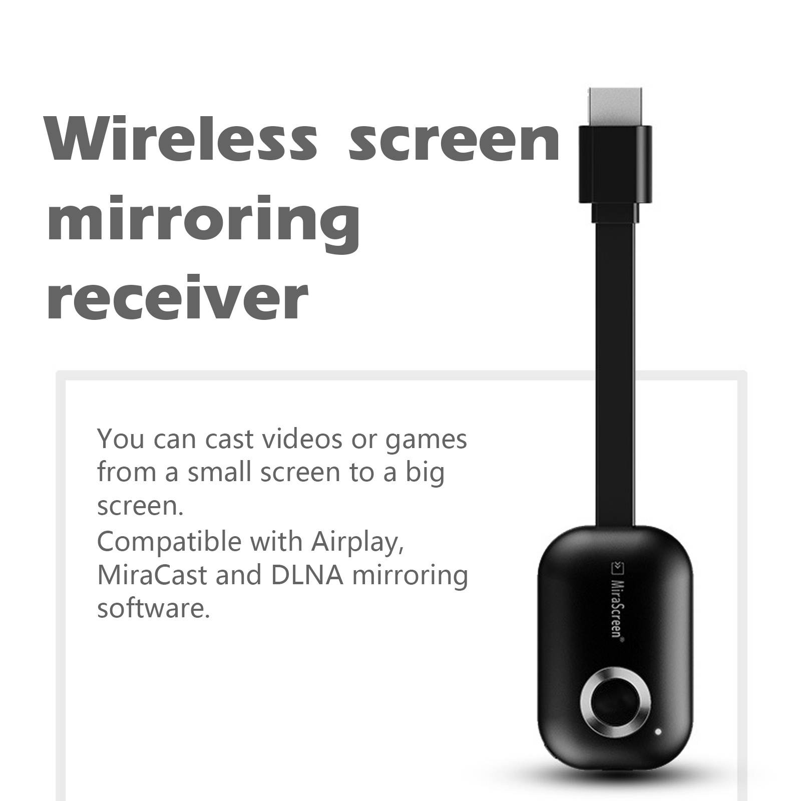 G9 Wireless Screen Sharer Videos Games Mirroring Receiver High Definition Support Multiple Operation System