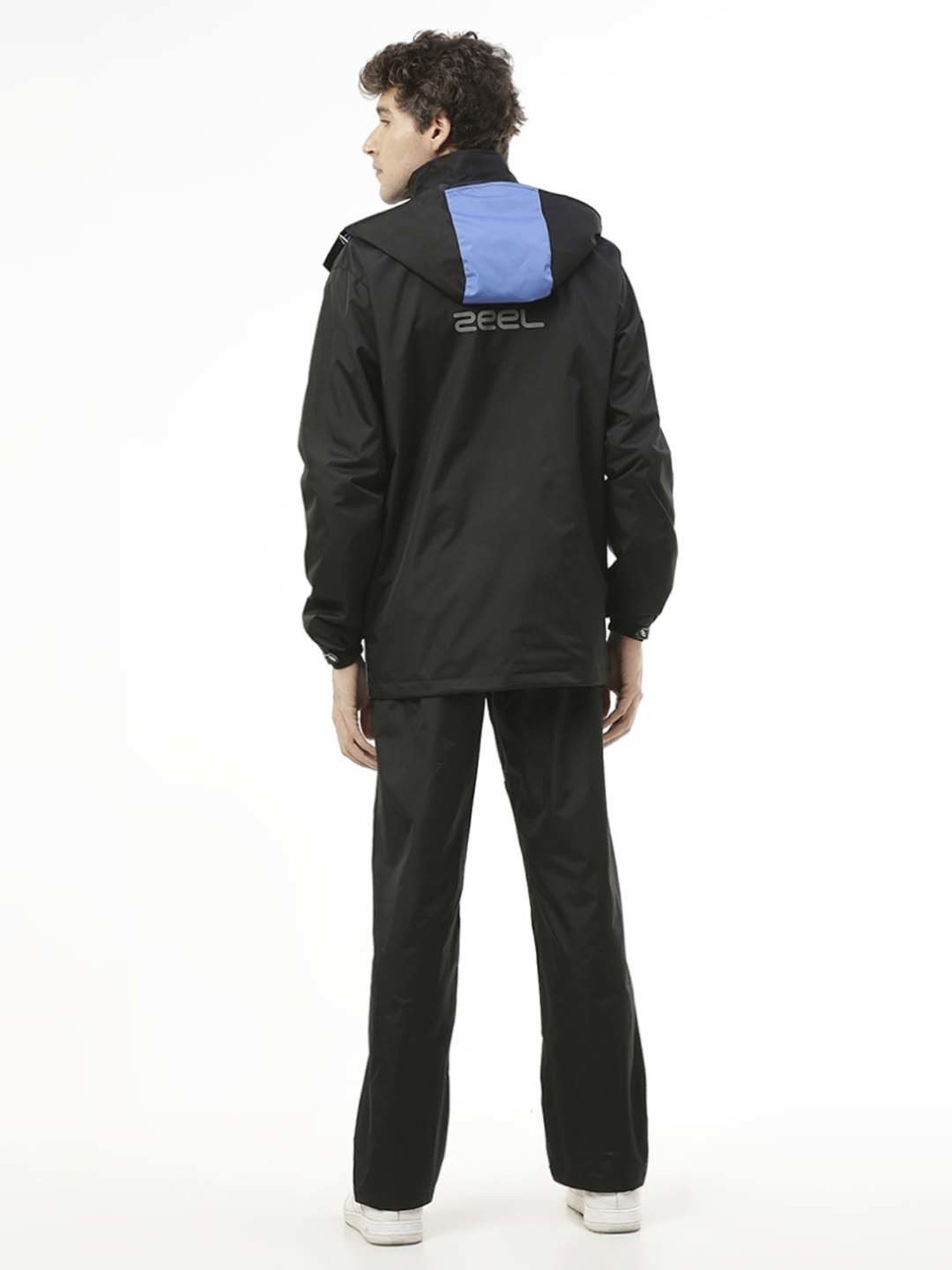 Zeel Black & Blue Raincoat Set