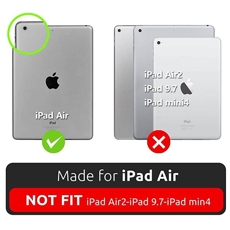 iPad Air Case  Heavy Duty Beetle Defense Series FullBody Rugged Hybrid Protective Case Cover with Builtin Screen Protector for Apple iPad Air BlackBlack not fit iPad Air 2