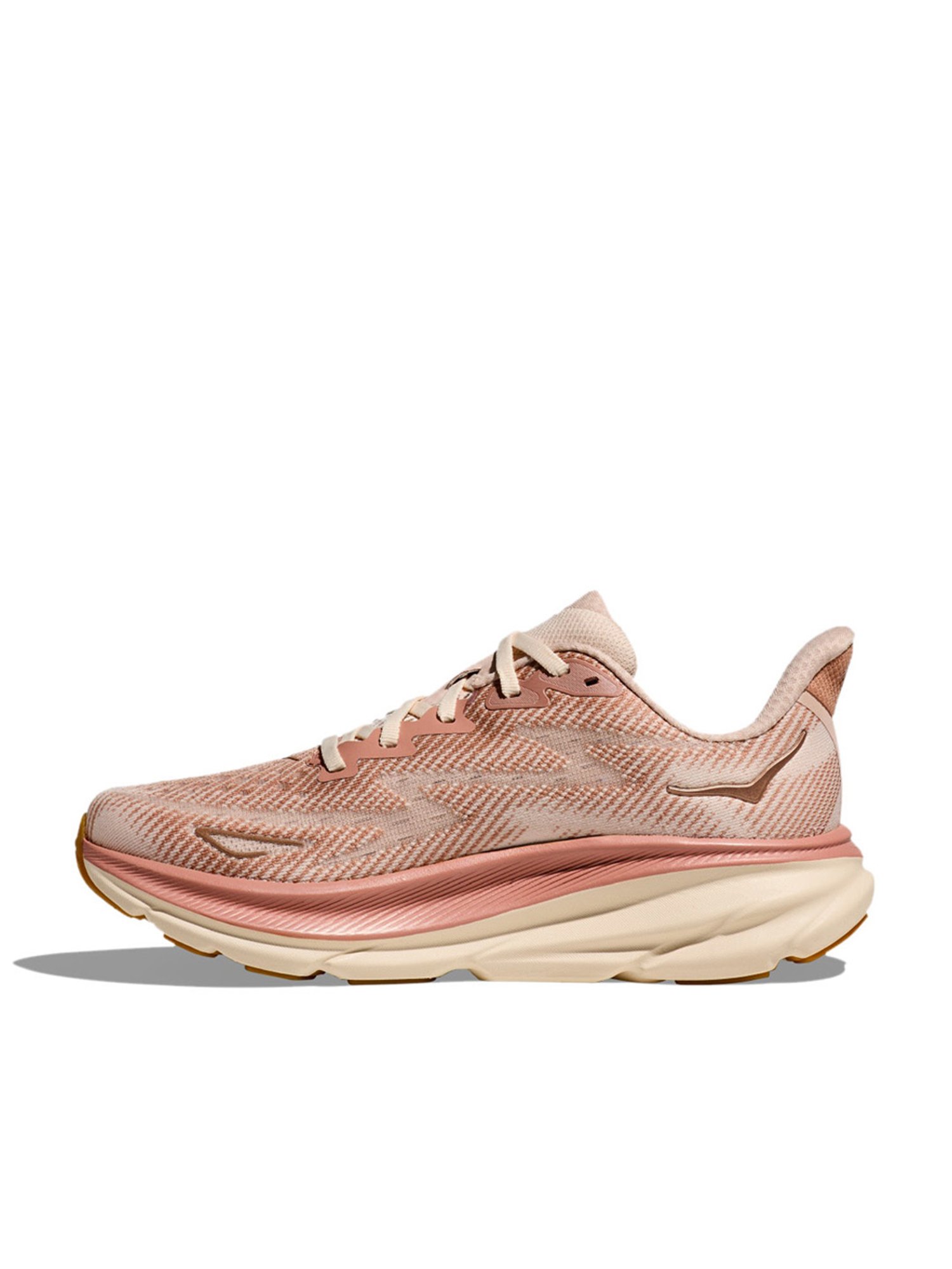 Hoka Women's W CLIFTON 9 Sandstone & Cream Running Shoes