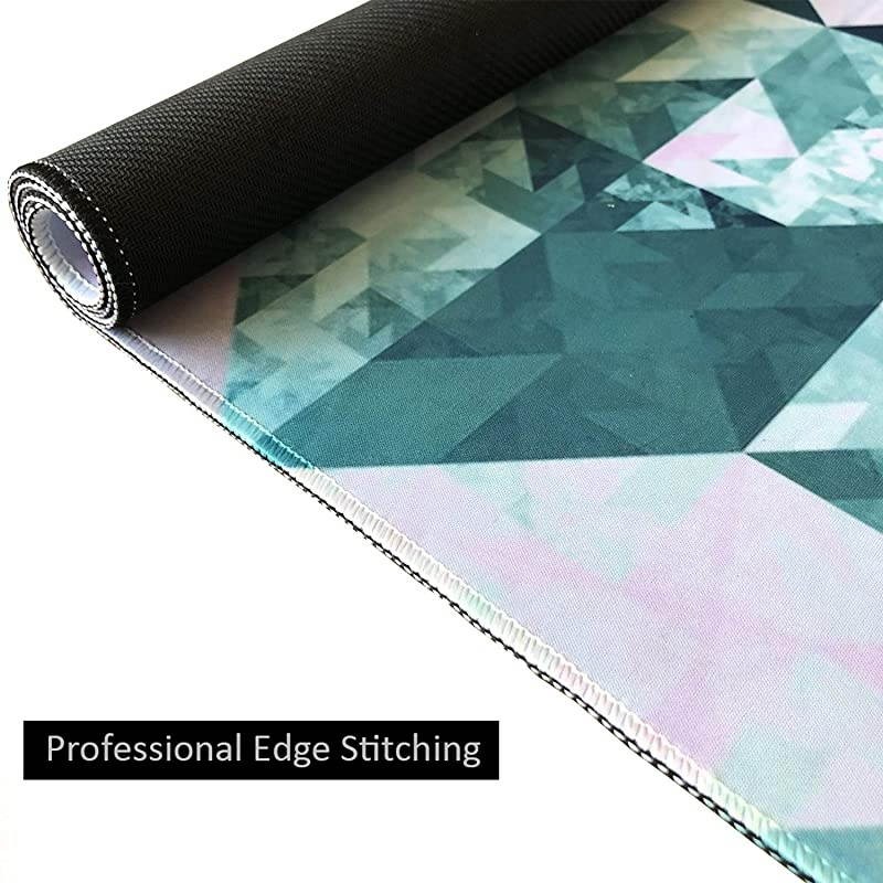 Extended Mouse Pad Large Gaming Mouse Pad- 35.4x15.7x0.12 inch Computer Keyboard Mouse Mat Non-Slip Mousepad Rubber Base and Stitched Edges for Game Players, Office, Study, Modern Design