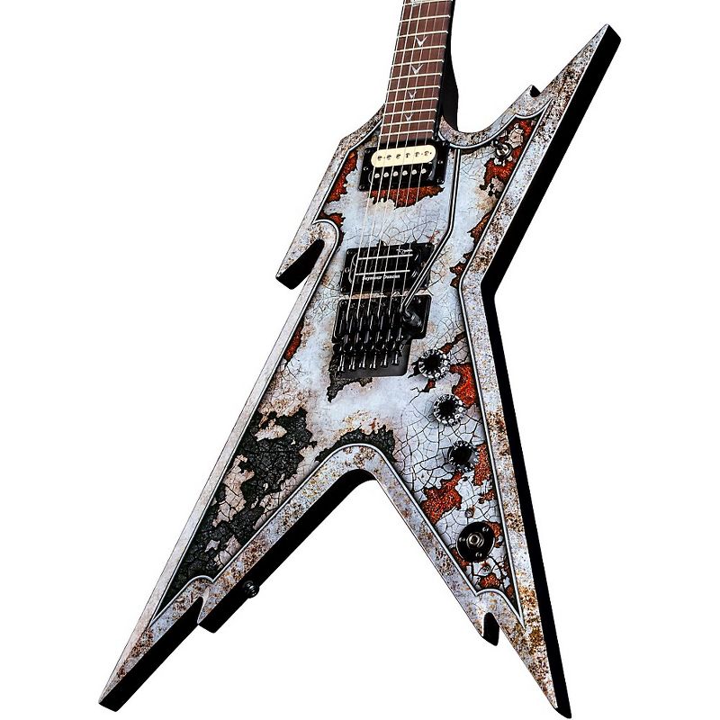 Dean Razorback Rust Electric Guitar with Case Custom Graphic