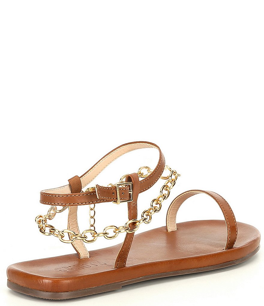 Schutz Celyna Leather Chain Detail Sandals