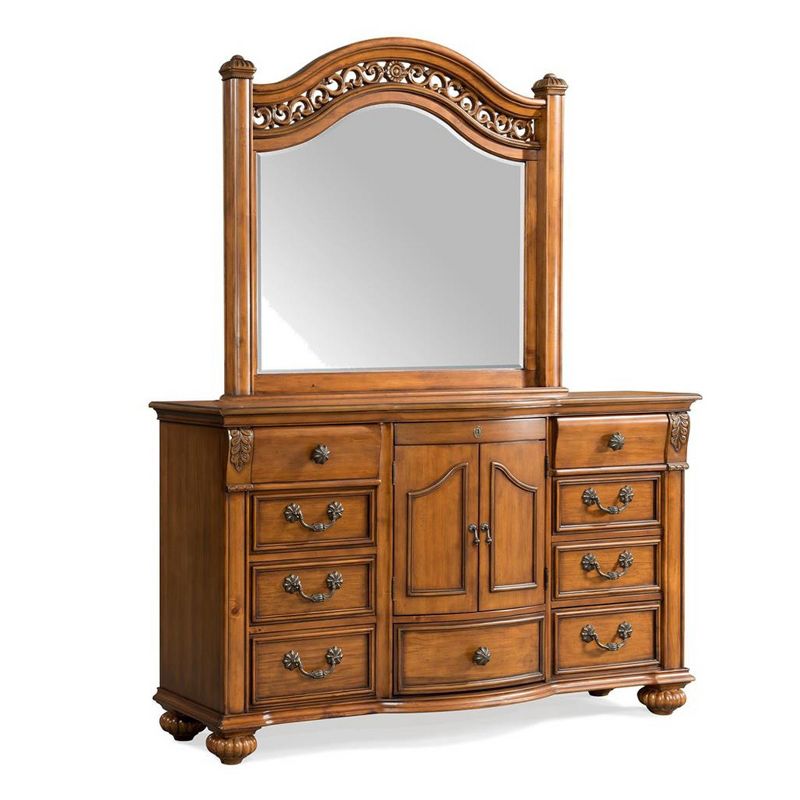 5pc King Barrow Poster Bedroom Set Oak - Picket House Furnishings