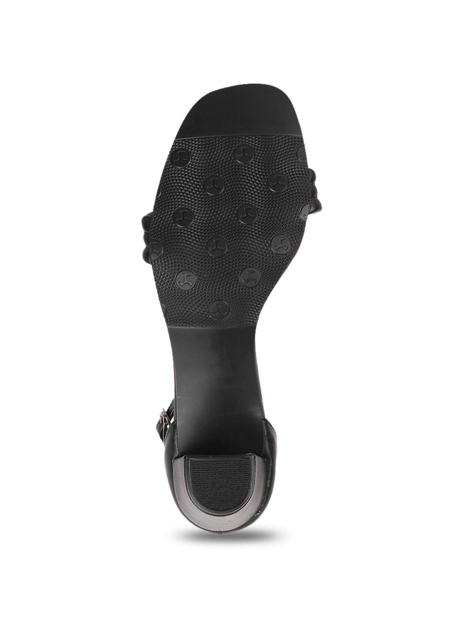 Mochi Women's Black Ankle Strap Sandals