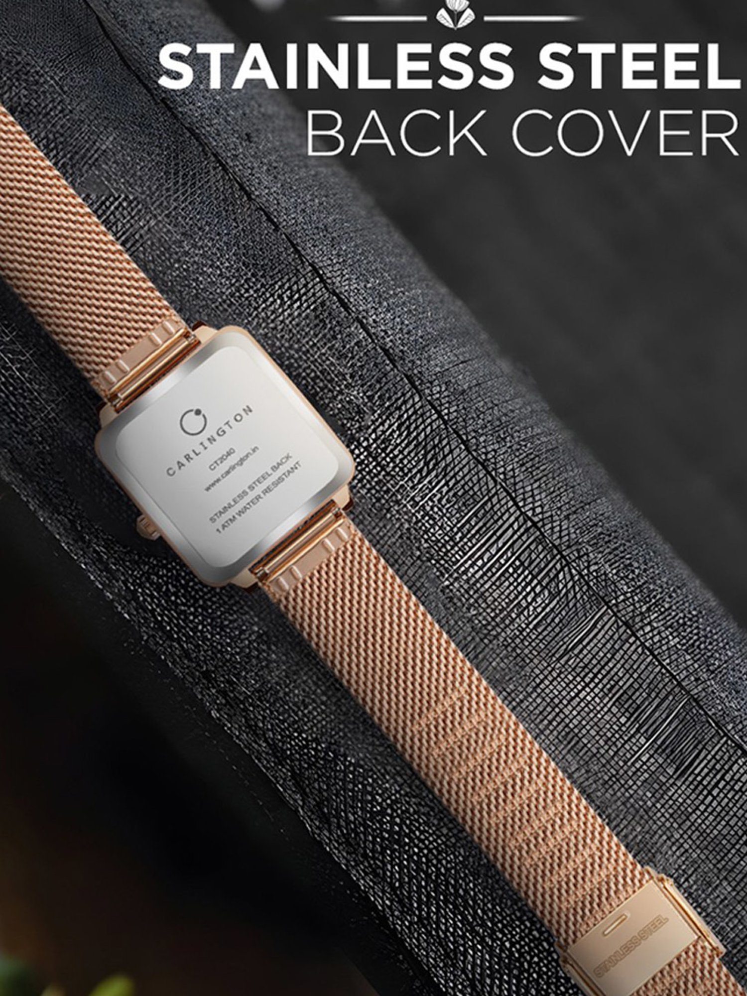 Carlington Iconic 2040 RoseBlack Analog Watch for Women