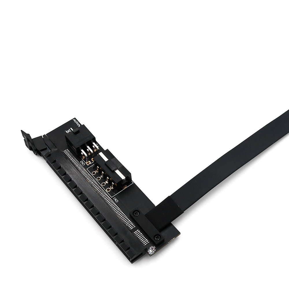 High Quality PCI-e PCI Express 1X to 16X Extension cable with 4Pin and ATX 6Pin Power Input Connector