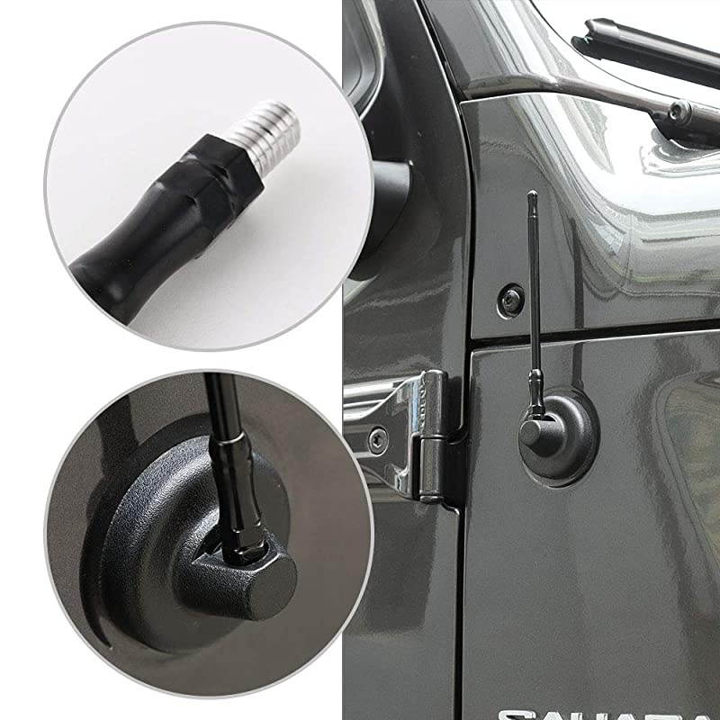 Radio Antenna for Jeep Wrangler 7-inch Flexible Metal Car Radio Antenna for 2007 to 2020 Jeep Wrangler JK JKU JL JLU Sahara Rubicon 2 4 Door Gladiator