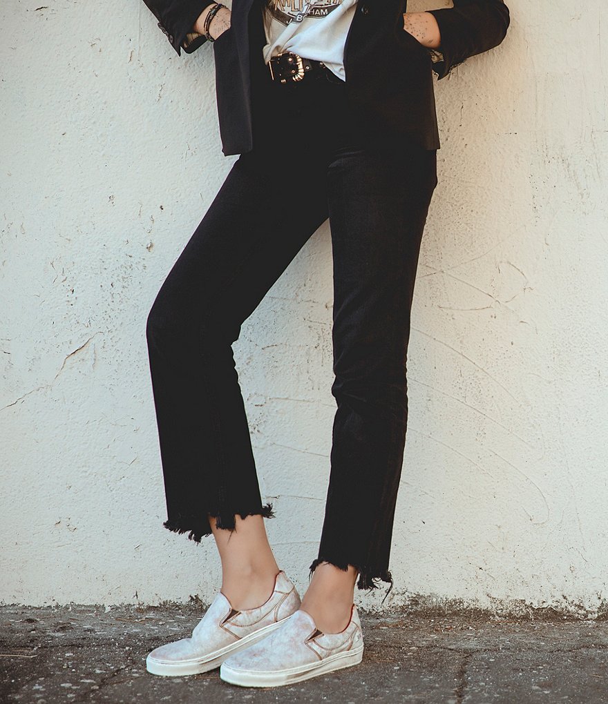 Bed Stu Hermione Leather Distressed Slip On Sneakers