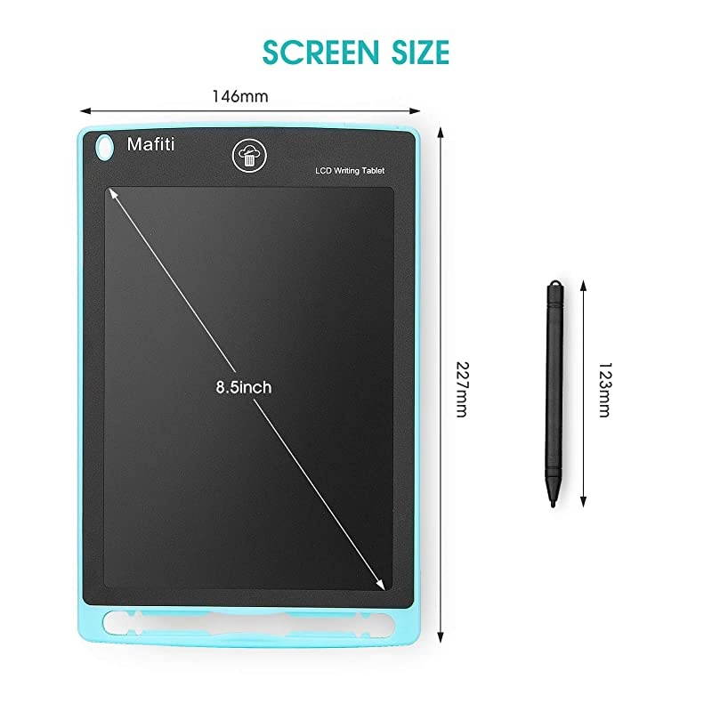 LCD Writing Tablet 85 Inch Electronic Writing Drawing Pads Portable Doodle Board Gifts for Kids Office Memo Home Whiteboard Cyan