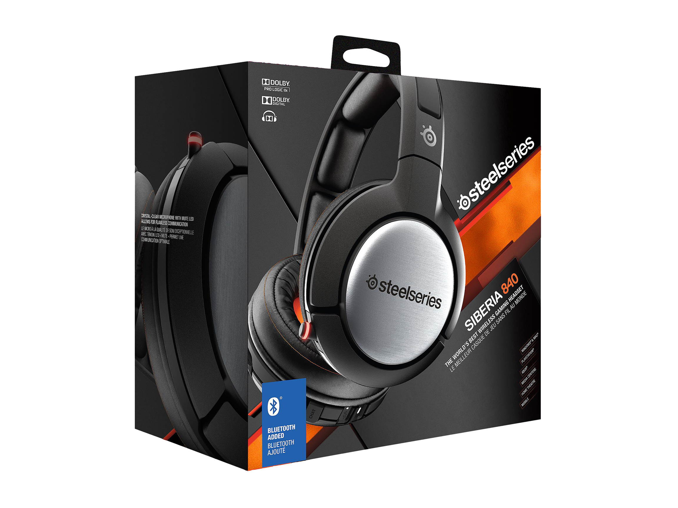 SteelSeries Siberia 840 Wireless Bluetooth Gaming Headset with Dolby 7.1 Surround Sound for PC / Mac PS3 / 4 Xbox 360 Apple TV / Roku and Mobile Devices