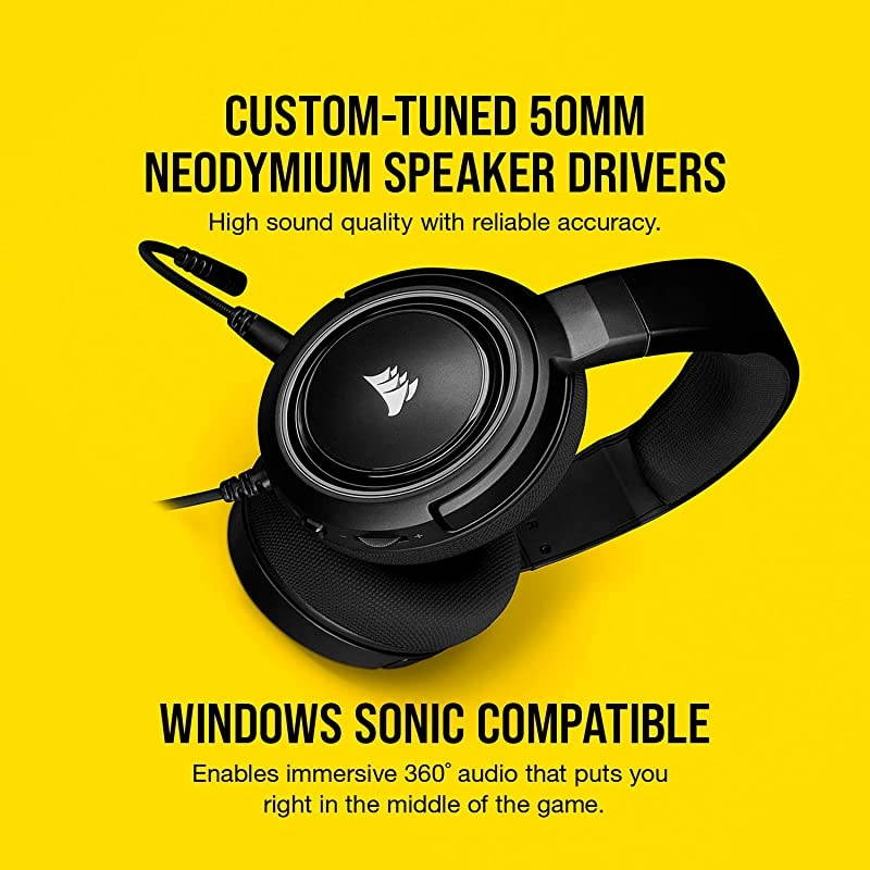 HS35 Stereo Gaming Headset Memory Foam Earcups Headphones work with PC Mac Xbox One PS4 Switch iOS and Android Carbon