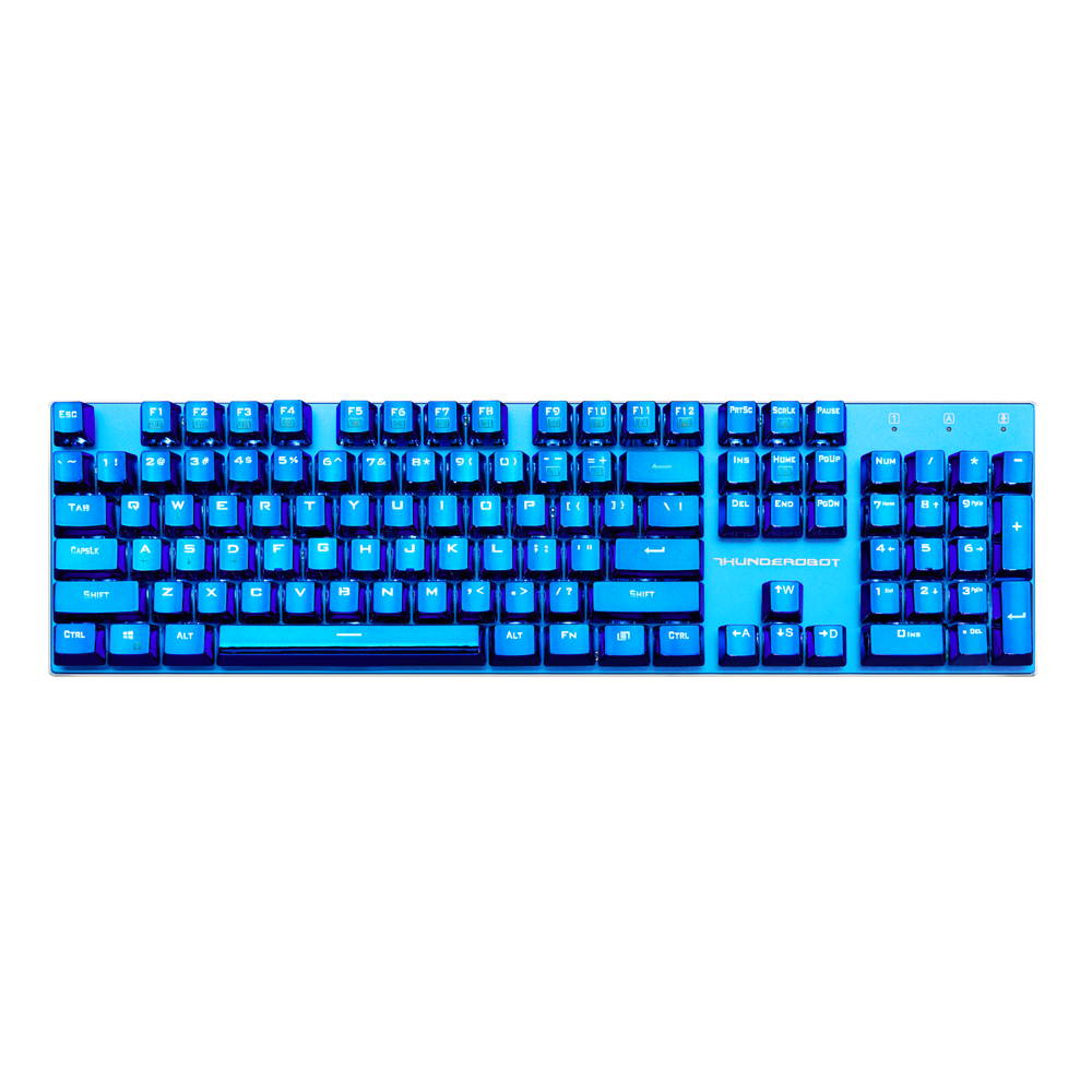 Thunderobot Blue Blood K75B Black Switch 104 Keys Mechanical Gaming Keyboard with Electroplacted Key Caps RGB Backlight-JG08080AA