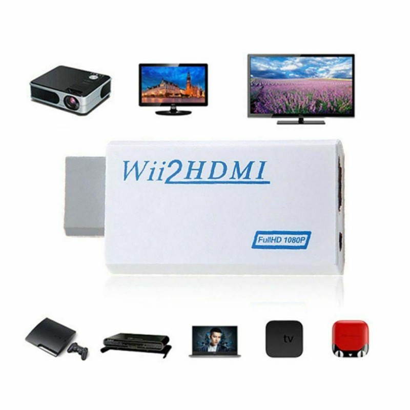 Wii To HDMI Adapter Full Digital Video/Audio Output, 720P/1080P HD HDMI Converte Support All Wii Display Modes