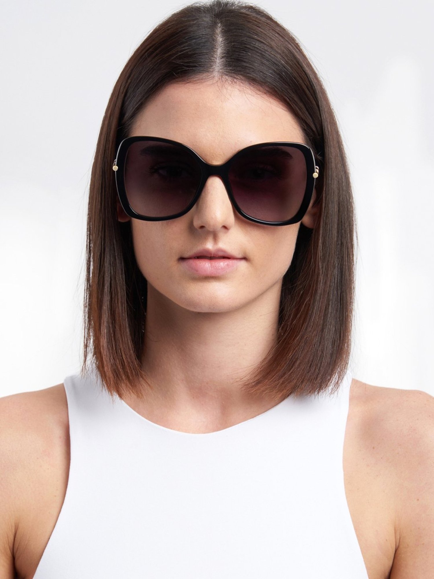 CAROLINA HERRERA 205047807589O Grey Butterfly Sunglasses