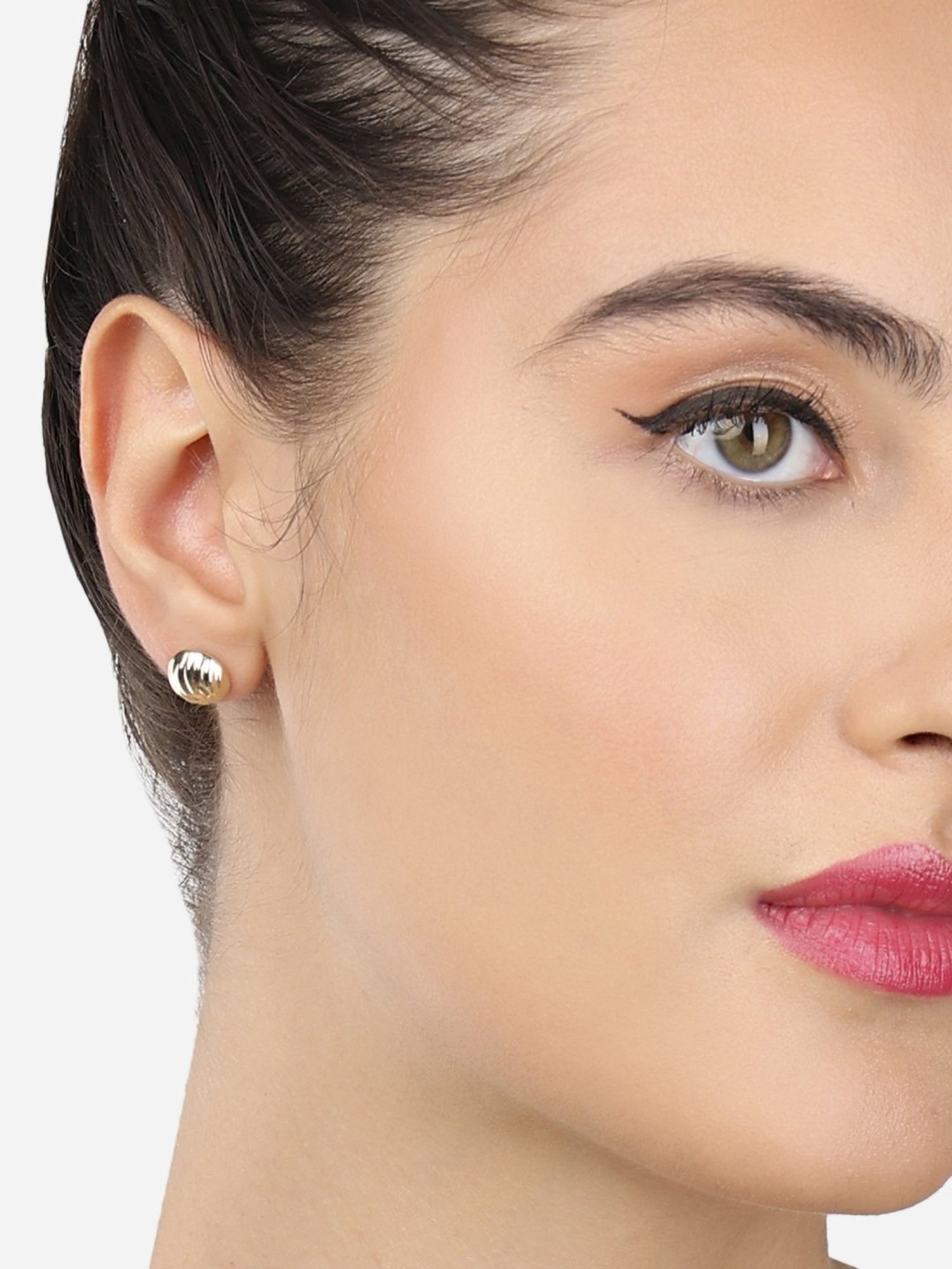 Zaveri Pearls Set of 25 Gold Tone Contemporary Studs & Drop Earrings-ZPFK15137