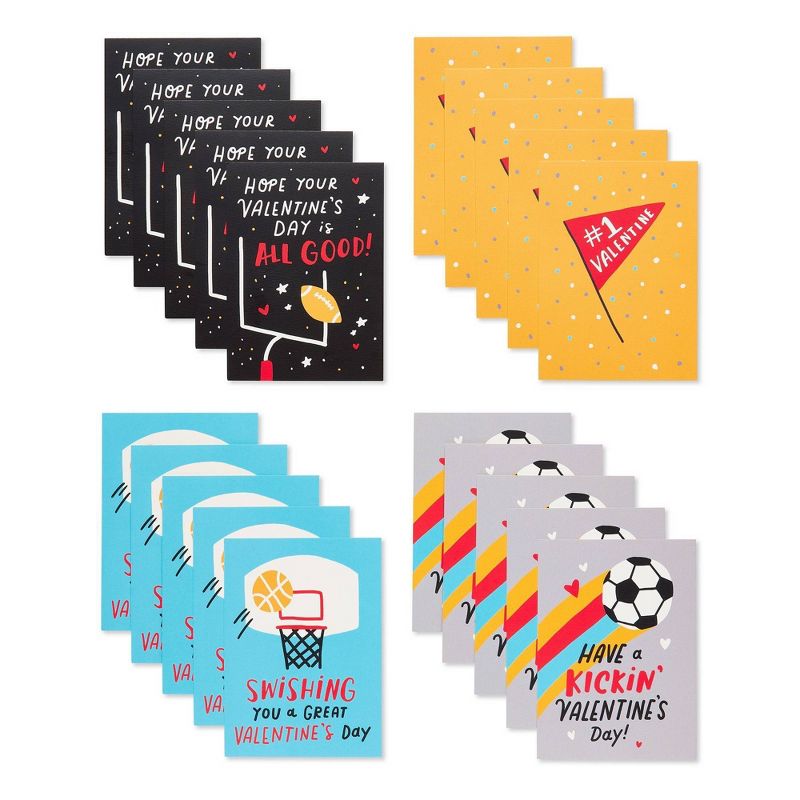 40ct All Star Valentines Mini Notes