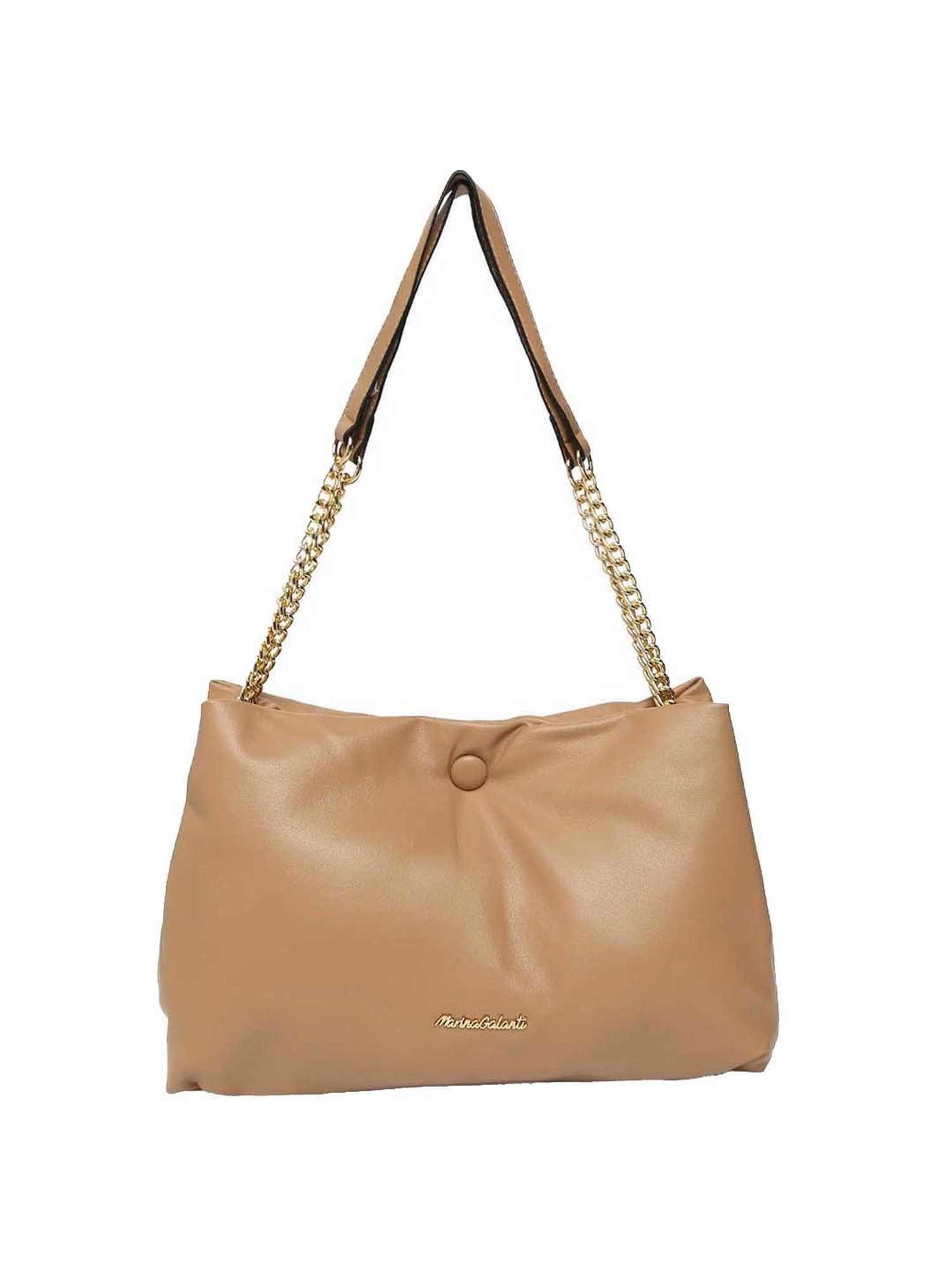 Marina Galanti Beige Solid Medium Shoulder Bag