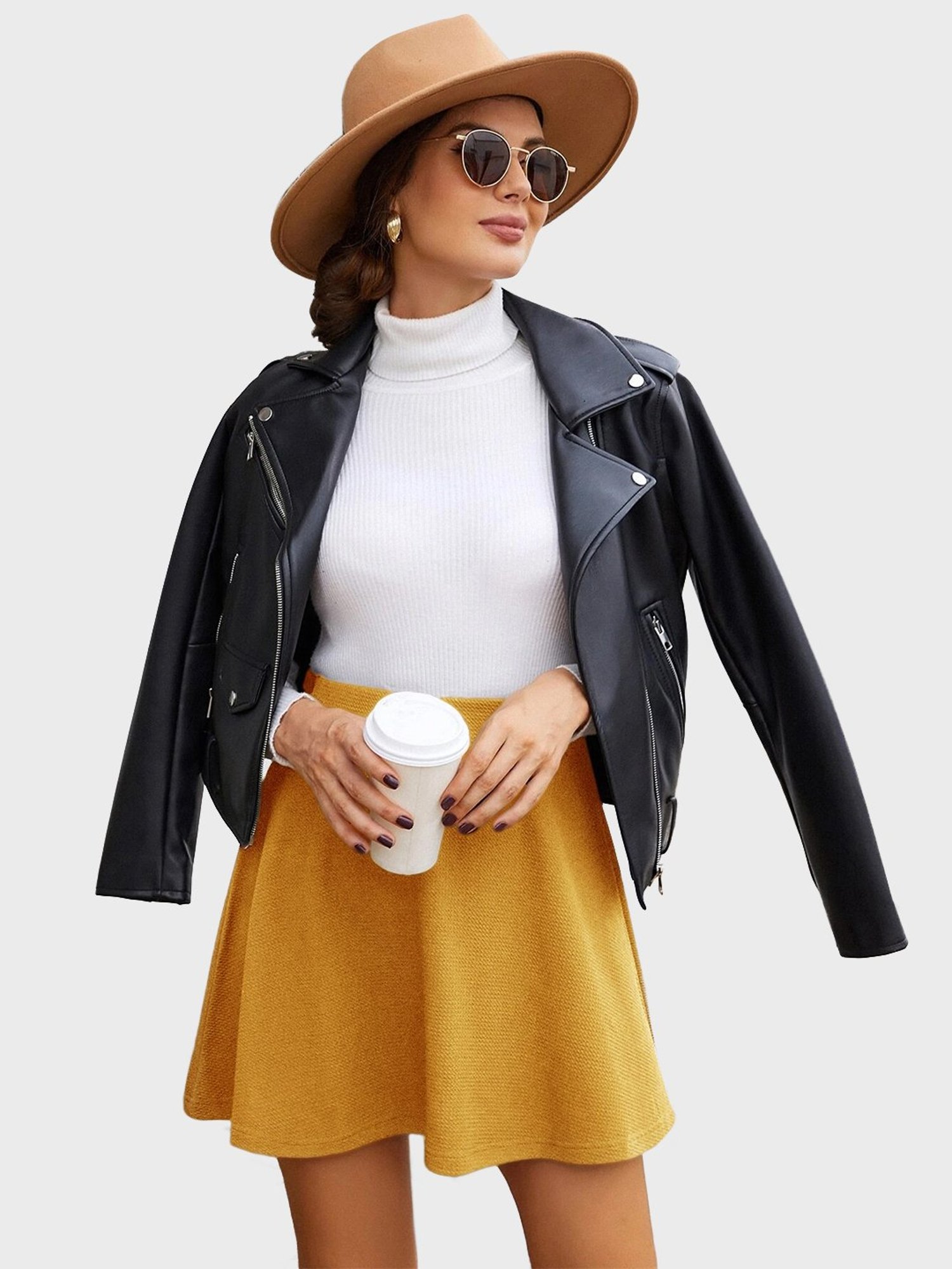 Belle Fille White Floral Print Skirt