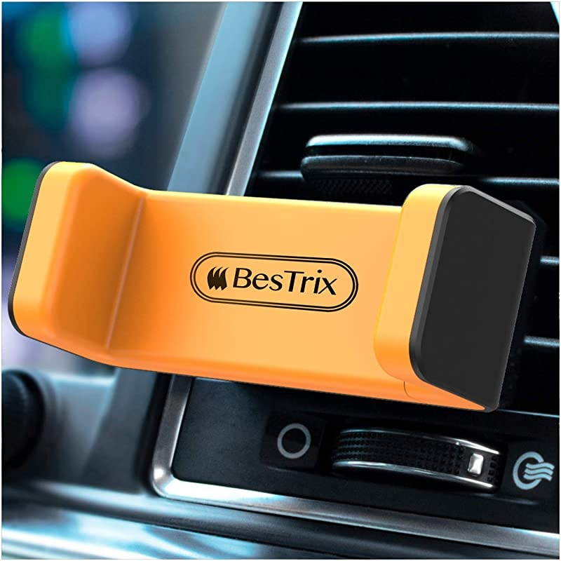 Phone Vent Holder Cell Phone Mount Holder for Car with Double Clamp Grip Compact Durable for iPhone Galaxy and All Smartphones Up to 65