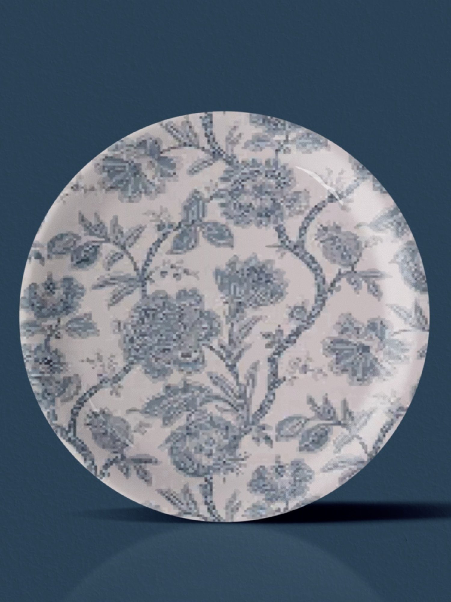 Nestroots Ethnic Floral Multicolor Porcelain Wall Plate