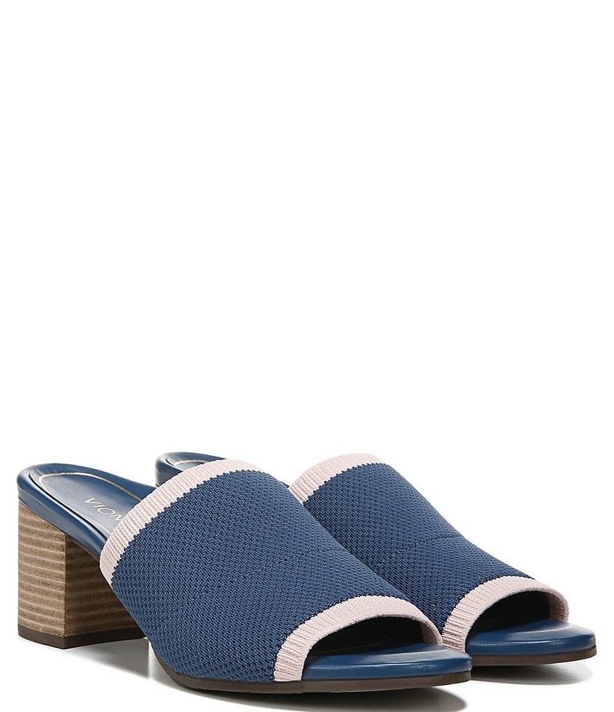 Vionic Fleur Knit Block Heel Mules