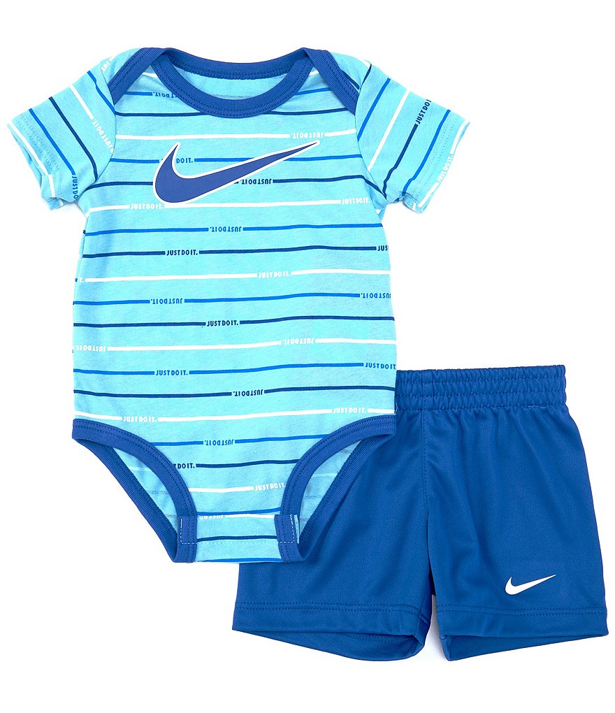 Nike Baby Boys Newborn-24 Months JDI Stripe Short Sleeve Bodysuit & Shorts Set